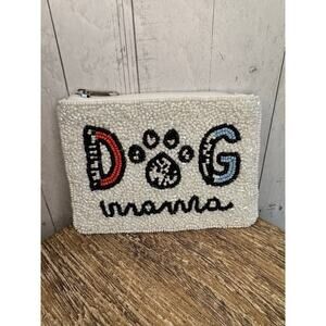 Beaded Coin Purse Dog Mom Multicolor Wallet Travel Pouch Womens Accessories